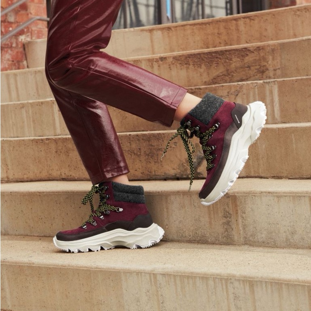 NEW SOREL WOMEN'S 9 KINETIC BREAKTHRU CONQUEST SNEAKER BOOT LACE UP‎ CHUNKY